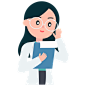 Nutritionist free icon 营养学家 专家 戴着眼镜 手拿着 人物