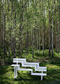 Long Benches, Modified Benches by Jeppe Hein, 2005-2013