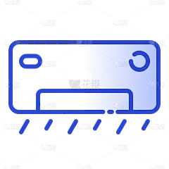 家电数码行业icon线性扁平-空调