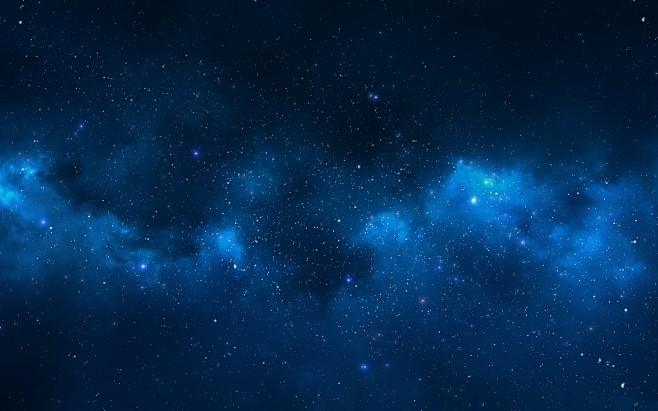 宇宙星空唯美蓝色壁纸 分辨率1920×1...