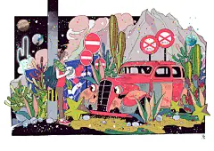 長谷梨加｜まがた/眼花缭乱的缤纷色彩|插画分享