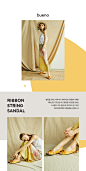 [W CONCEPT] : [bueno 부에노] Ribbon String Sandal_Saffron Yellow