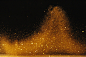 黑色背景,落下,无人,摄影,粉末_gic10340118_Falling Gold dust on black background_创意图片_Getty Images China