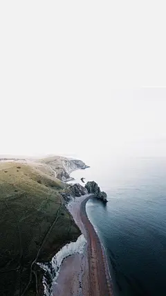 英吉利海峡多佛白崖风光高清手机壁纸