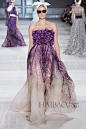 条纹与花朵的圆舞曲！Giambattista Valli 2014秋冬高定秀 海报时尚网亲临2014秋冬巴黎高定时装周_第7页_Giambattista Valli