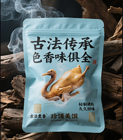 薯条喵猫采集到湖熟盐水鸭原装包装设计