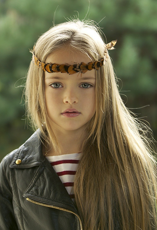 国外模特欧美童装小孩子儿童