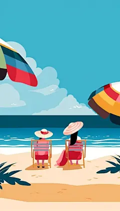 海边插画