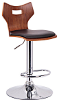 Baxton Studio Amery Walnut and Black Modern Bar Stool (set of 2) contemporary chairs