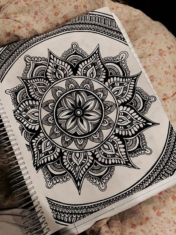 Mandala ink drawing ...