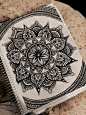 Mandala ink drawing by ArtbyAlyssia on Etsy: 