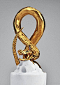 Art snake in gold