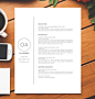 Creative Professional Resume Template / CV Template + Cover Letter for MS Word | Minimalist | Instant Digital Download | Mac + PC | Olivia: 