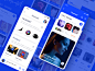 Smart Music APP app blue clean design music sketch ui