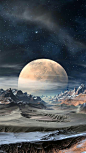 Nature-Super-Moon-Planet-Rocky-Landscape-iphone-8-wallpaper-ilikewallpaper_com.jpg (1080×1920)