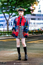 #原宿街拍# Harajuku Girl w/ Double Bun Hairstyle, WC Checkered Skirt, Yosuke Platforms, UNIF Rainbow Backpack & Kangol, Visor
赛车_服饰 _123采下来 #率叶插件，让花瓣网更好用#