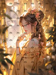 AI版权图古风女292