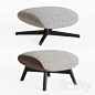 3d models: Other soft seating - Minotti Russell Ottoman Set