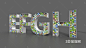 现代 美陈 海洋球字3D模型