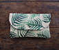 Wild Fern Clutch - Hand Painted Leather