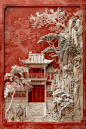 复古中国风背景素材图AI图