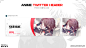 Free anime twitter header template, and it's photoshop template