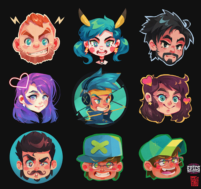 Sticker Set, Vince R...