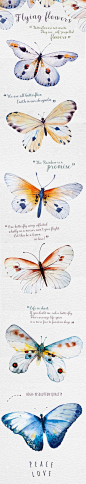Watercolor butterfly DIY by Peace ART on @creativemarket