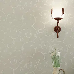 T旗航壁纸 欧式莨苕叶 环保无纺布墙纸NWE-B  卧室客厅满铺 热销