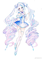 把之前设计的雪miku重构了一下，正比立绘将会用于立牌制作
#初音ミク# ​​​​