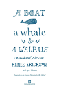 A Boat, a Whale & a Walrus: Menus and Stories - Kindle edition by Renee Erickson, Jess Thomson, Jim Henkens. Cookbooks, Food & Wine Kindle eBooks @ Amazon.com.