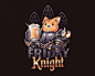 Friday Knight : A mashup illustration with 3 things i like a lot: Cats, Beers, and Knights! so i hope you guys enjoy!