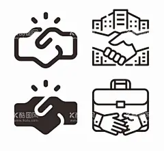 握手图标  - 源文件下载【酷图网】握手,图标,图案,黑白,商业,简笔,剪影,建筑,公文包