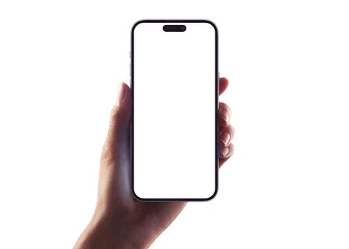 持握手机 | 图源免费大图 |手持 iPhone 14 Pro 智能手机的图片，以 PNG 格式呈现，孤立于白色背景之上，适用于您的手机应用 ...