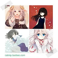 {猫薄荷}3200二次元妹纸日系插画QQ空间人气头像素材微博微信配图-淘宝网