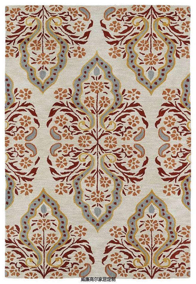 美式风格小花纹地毯贴图
