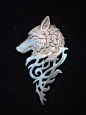 Viking folklore Wolf brooch: 