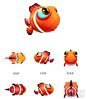 【　　　】小丑鱼3D卡通鱼模型（带贴图、动画）游戏素材 - ￥水族动物 - CG模型王-www.cgmxw.com