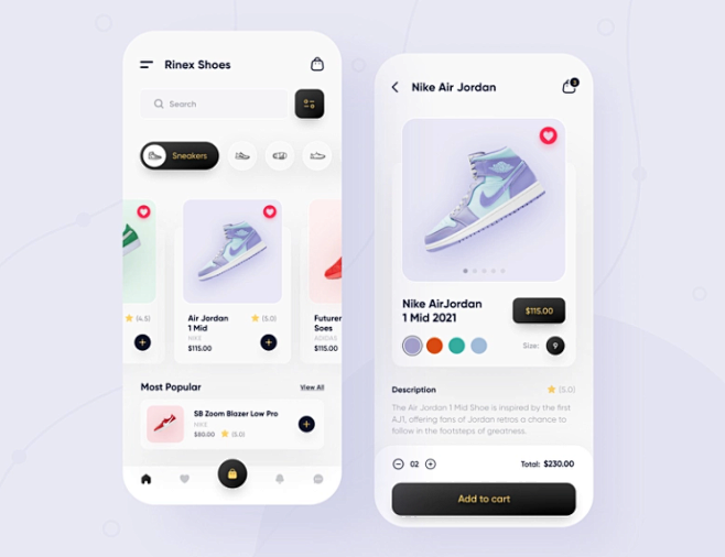 Shoes App UI Design ...