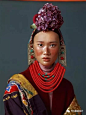藏族服饰之女生盛装篇-服装设计 - 穿针引线网