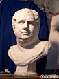 素描石膏像写生教程：罗马王石膏像素描绘画全过程01