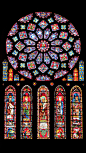 巴黎圣母院玻璃窗花