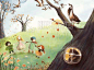 xcot021  的插画 最新儿插商业作品—儿童故事《春夏秋冬》