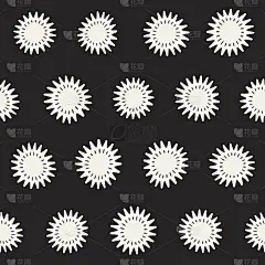 矢量无缝徒手模式。抽象背景与花卉笔触。手绘纹理
