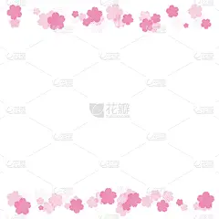 线条,边框,绘画插图,樱花,矢量,可爱的,贺卡,四季,粉色,相框