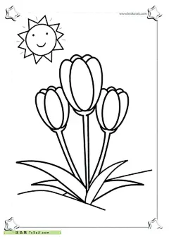 7张太阳下的可爱花朵叶子有趣的植物涂色卡通简笔画！ | 涂色集，涂色画打印大图 : 画一幅太阳下可爱花朵的图画，可以激发孩子们的想象力和创造力。以下是一些步骤和技巧，可以帮助你画出这样一幅画：规划构图：决定你想要画的花朵类型，比如向日葵、玫瑰或郁金香，并规划它们在画面中的位置。画花朵：从花朵的中心开始画，通常是画一个小圆形 7张太阳下的可爱花朵叶子有趣的植物涂色卡通简笔画！