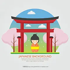 【精品】日本海报插画日式传统风格底纹手绘背景海浪矢量设计元素-淘宝网