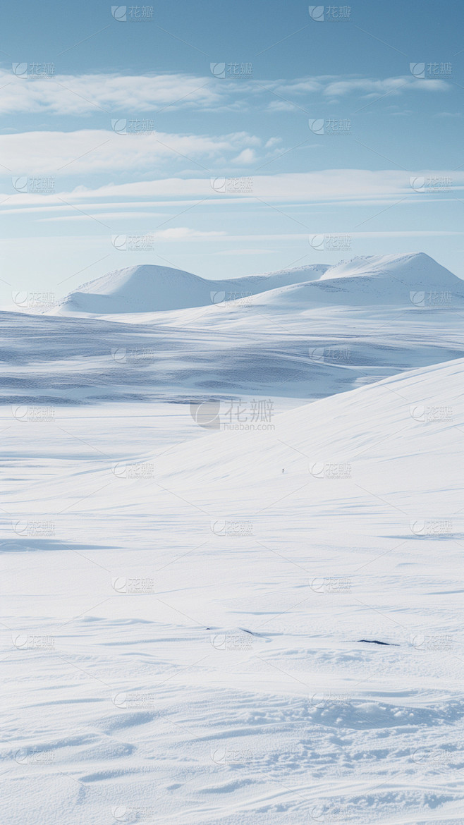 气象系列写实雪地