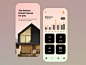 Smart Home Mobile App Design interface ux uiux ui app mobile mobile ui mobile app mobileappdesign mobileapp mobile apps ux ui design smart house smarthome card typography minimal mobile app design mobile design