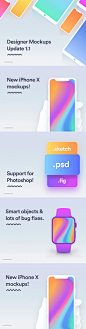 Sketch，Figma和Photoshop的模型UI设计工具包，Ultimate Designer Mockups 1.1_样机_乐分享素材网_psd素材_平面素材_png素材_免费素材_素材共享平台